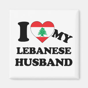 Aimant J'aime mon mari libanais T Shirt