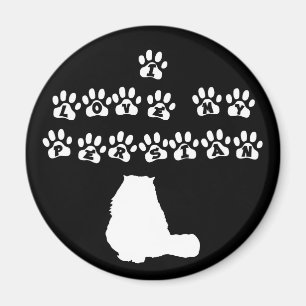 Aimant J'aime mon persan--Texte blanc