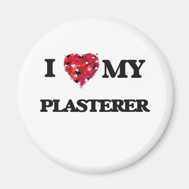 Aimant J'aime mon Plasterer (Devant)
