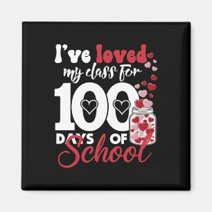 Aimant J'aime mon professeur pour 100 jours d'école Saint