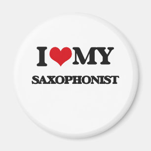 Aimant J'aime mon saxophoniste
