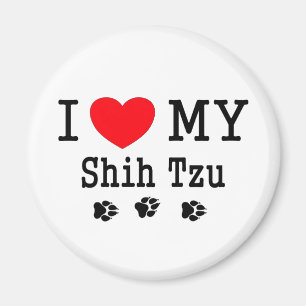 Aimant J'aime mon Shih Tzu !