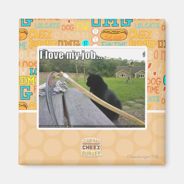 Aimant J'aime mon travail (Devant)