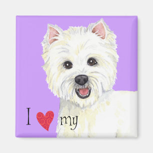 Aimant J'aime mon Westie