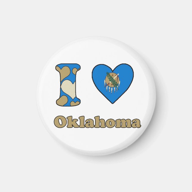Aimant J'aime Oklahoma (Devant)
