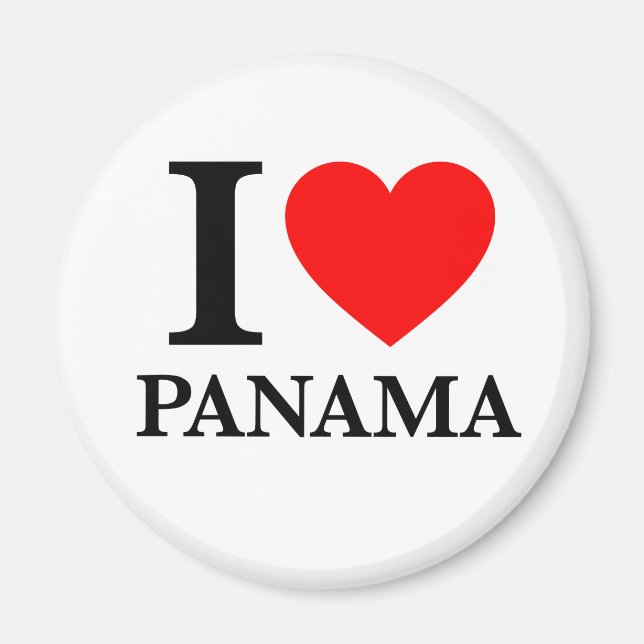 Aimant J'aime Panama (Devant)