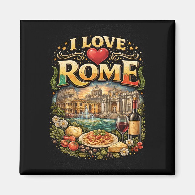 Aimant J'aime Rome (Devant)