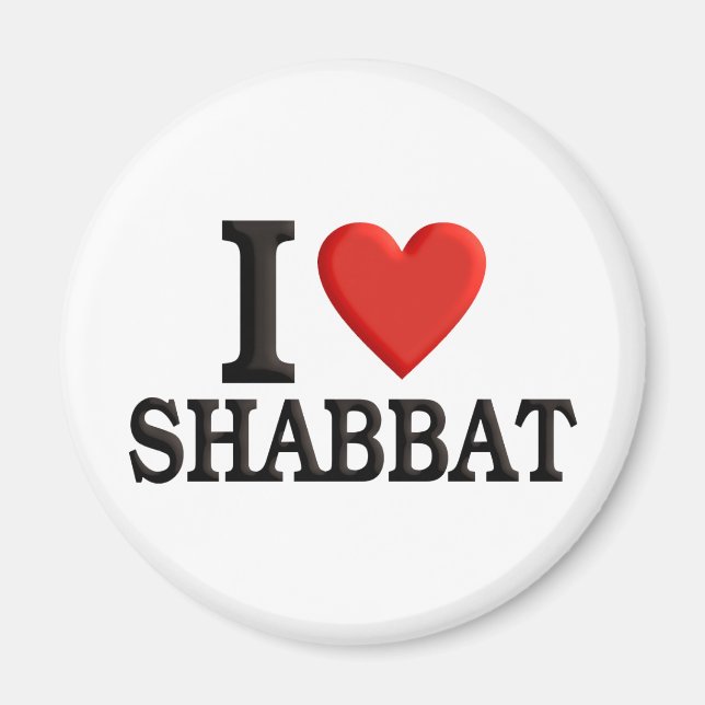 Aimant J'aime Shabbat (Devant)