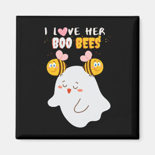 Aimant J'Aime Son Boo Bees Drôle Halloween Couple Husnd B