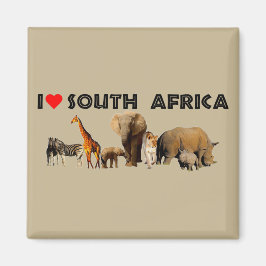 Aimant J'aime South Africa Wildlife Collector