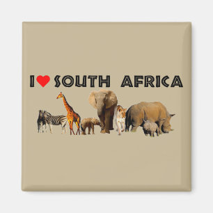 Aimant J'aime South Africa Wildlife Collector
