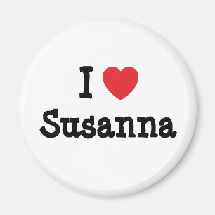 Aimant J'aime Susanna heart T-Shirt