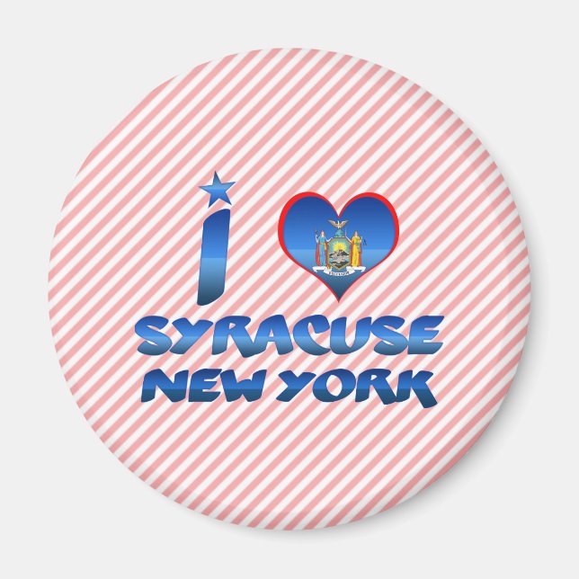 Aimant J'aime Syracuse, New York (Devant)