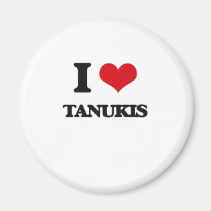 Aimant J'aime Tanukis