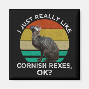 Aimant J'aime vraiment beaucoup les Cornish Rex, OK ?