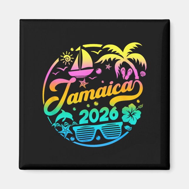 Aimant Jamaica 2026 Family Vacation Beach Matching Group  (Devant)