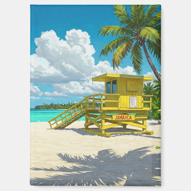 Aimant Jamaica Beach Lifeguard Shack (Recto)