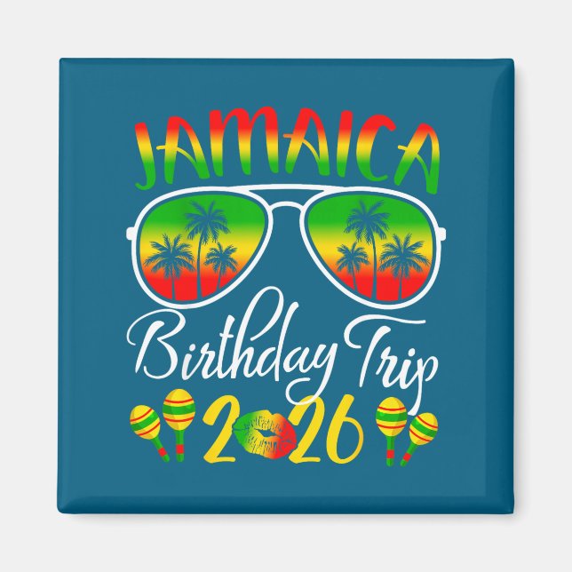 Aimant Jamaica Birthday Trip Vacation Summer 2026 Outfit  (Devant)