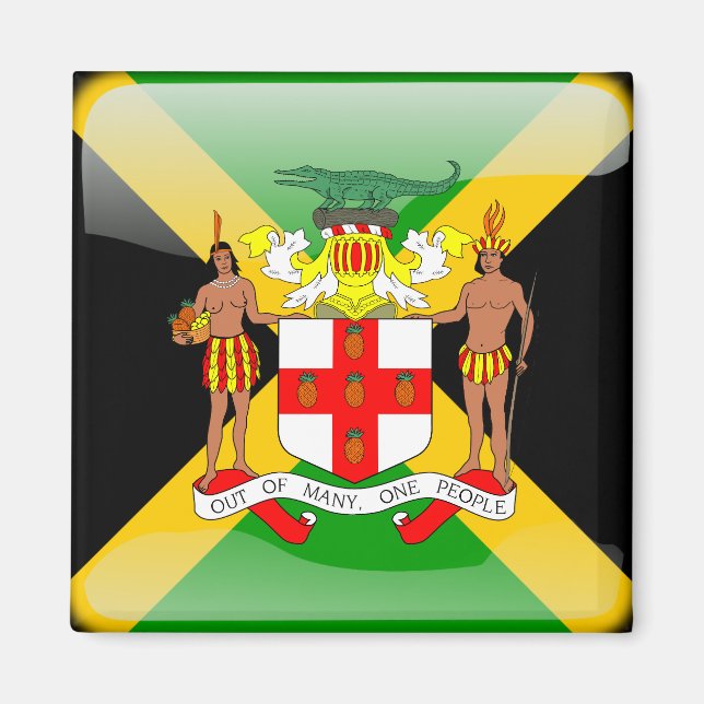 Aimant Jamaican glossy flag (Devant)
