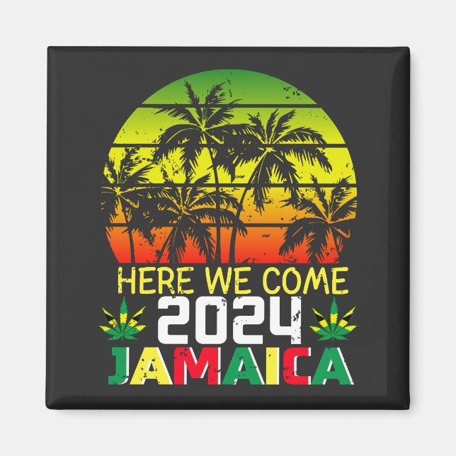 Aimant Jamaïque 2024 Nous voici Carrés (Devant)
