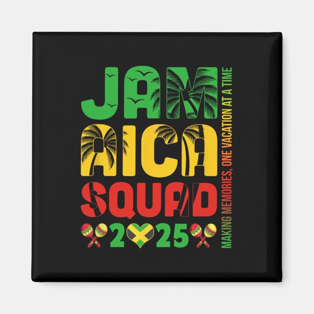 Aimant Jamaïque 2025 Vacation Trip Matching Family Squad  (Devant)