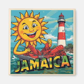 Aimant Jamaïque heureux