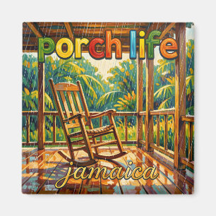 Aimant Jamaïque Vie de porche journée pluvieuse