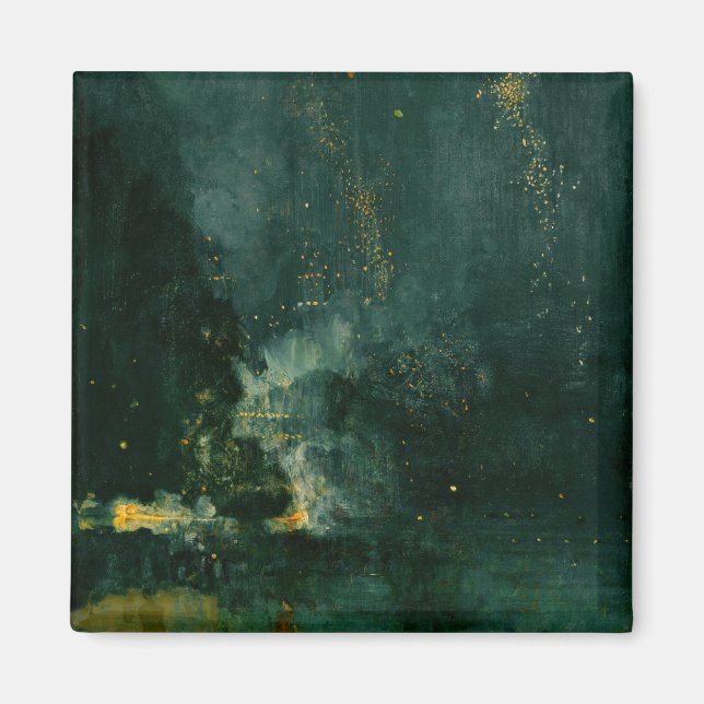 Aimant James Whistler - Nocturne en noir et or (Devant)