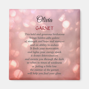 Aimant Janvier Birthstone Garnet