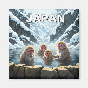 Aimant Japon Jigokudani Singes du parc des singes