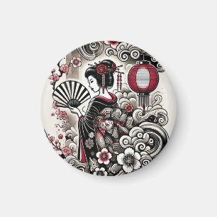 Aimant japonais Geisha avec design élégant