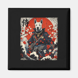Aimant Japonais Samurai Pitbull Tattoo Kawaii Ukiyo-e Nin