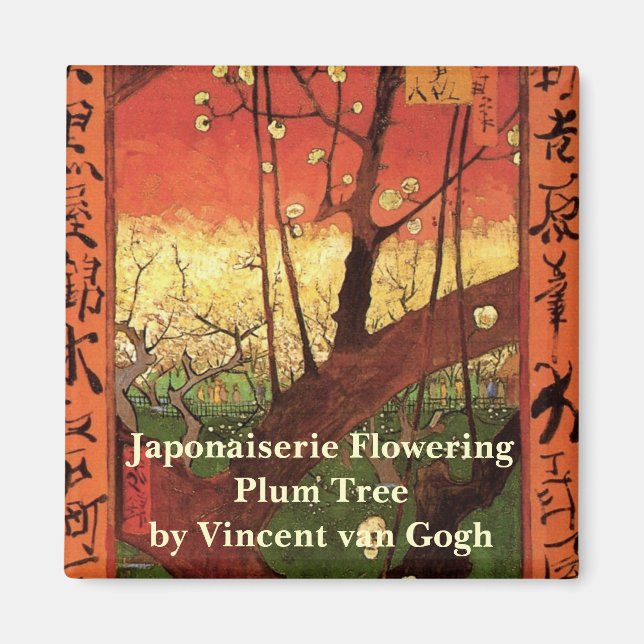 Aimant Japonisme : Arbre à prune fleuri par Vincent van G (Devant)