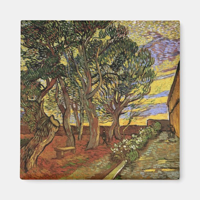 Aimant Jardin de l'hôpital Saint-Paul par Vincent van Gog (Devant)