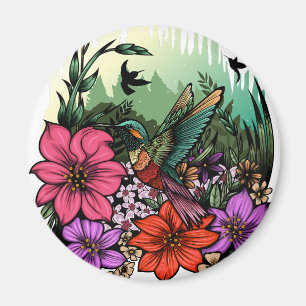 Aimant Jardin des colibris