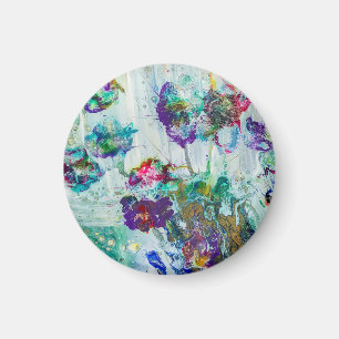 Aimant Jardin des colibris Peinture abstraite