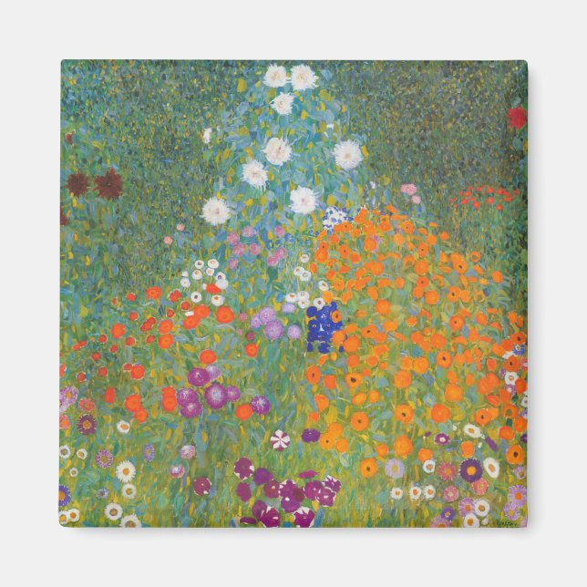 Aimant Jardin des fleurs (par Gustav Klimt) (Devant)