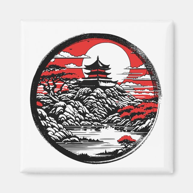Aimant Jardin japonais (Devant)