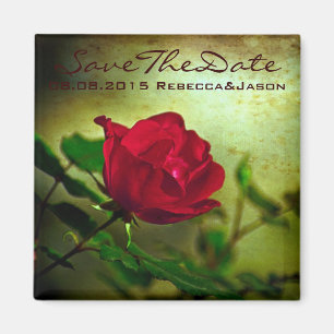 Aimant jardin rouge rose steampunk gothique mariage