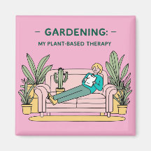 Aimant - jardinage rose 