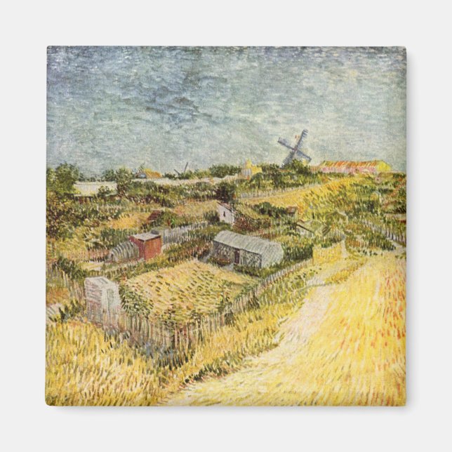 Aimant Jardins de légumes, Montmartre par Vincent van Gog (Devant)