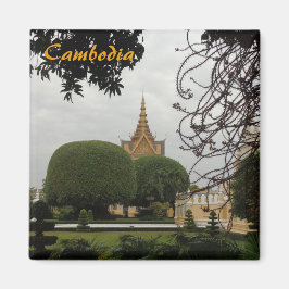 Aimant Jardins du Palais Royal, Phnom Penh, Cambodge Magn