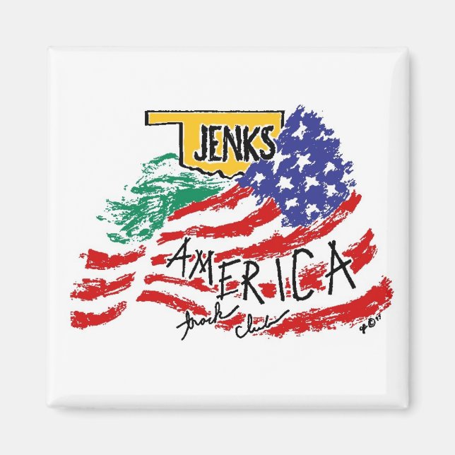 Aimant JATC Magnet, Carré (Devant)