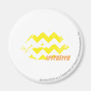 Aimant Jaune de zigzag