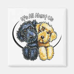 Aimant Jaune noir IAAU de Labradoodles