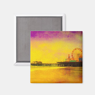 Aimant Jaune violet Père Noël Monica Pier