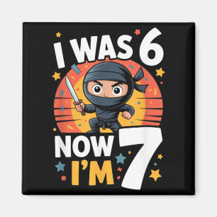 Aimant J'avais 6 ans maintenant j'ai 7 ans Ninja Septième