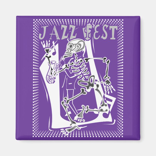 Aimant Jazz Fest Skeleton 2011 (Devant)