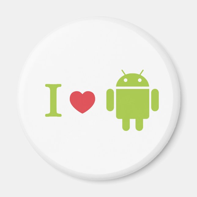 Aimant Je coeur Android (Devant)