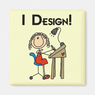 Aimant Je conçois des t-shirts et des cadeaux